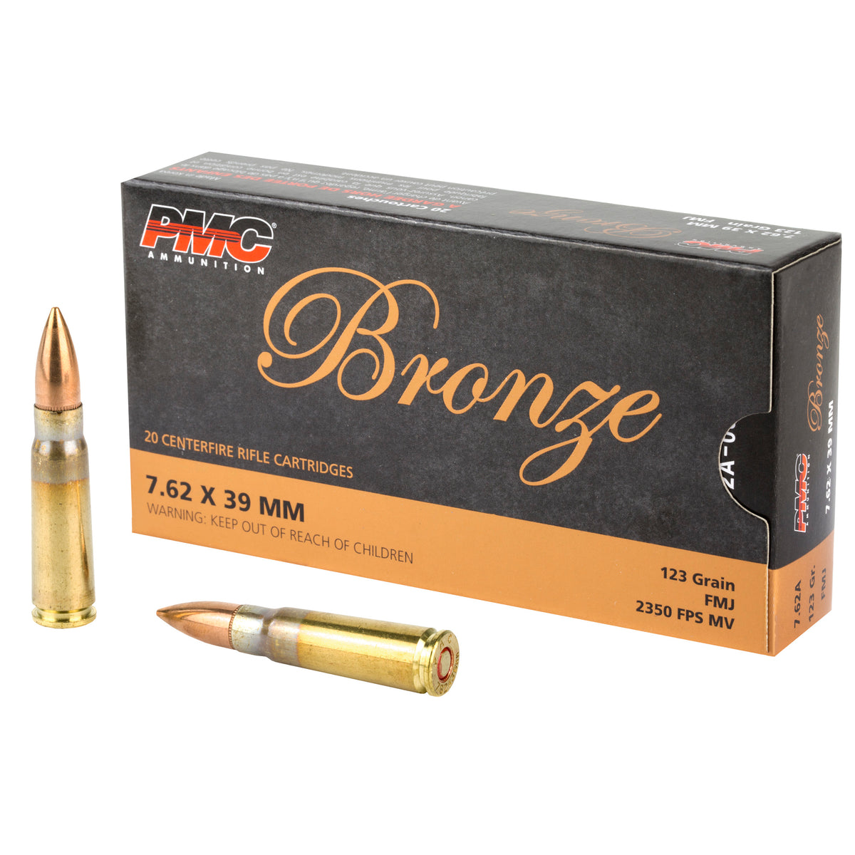 PMC 7.62A Bronze Full Metal Jacket FMJ 123 Grain 7.62x39mm
