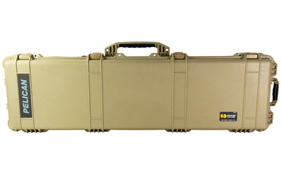Pelican 1750 Protect Long Case, Tan, 54"x17"x7", Watertight with Stainless Steel Wheels