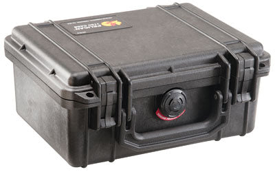 Pelican 1150 Protect Hard Case, Black, 8.5"x6"x3.75" with O-Ring Waterproof Seal