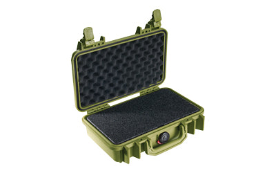 Pelican 1170 Protector Hard Case, OD Green, 10.54"x6.04"x3.16" Interior, Watertight