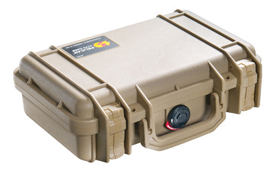 Pelican 1170 Protector Hard Case, Tan, 10.54"x6.04"x3.16" Interior, Watertight