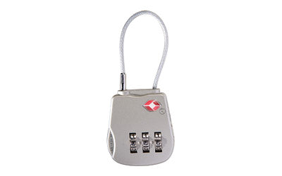 Pelican 1500-518-000 TSA Combination Lock, Gray, with Steel Cable for Pelican Cases