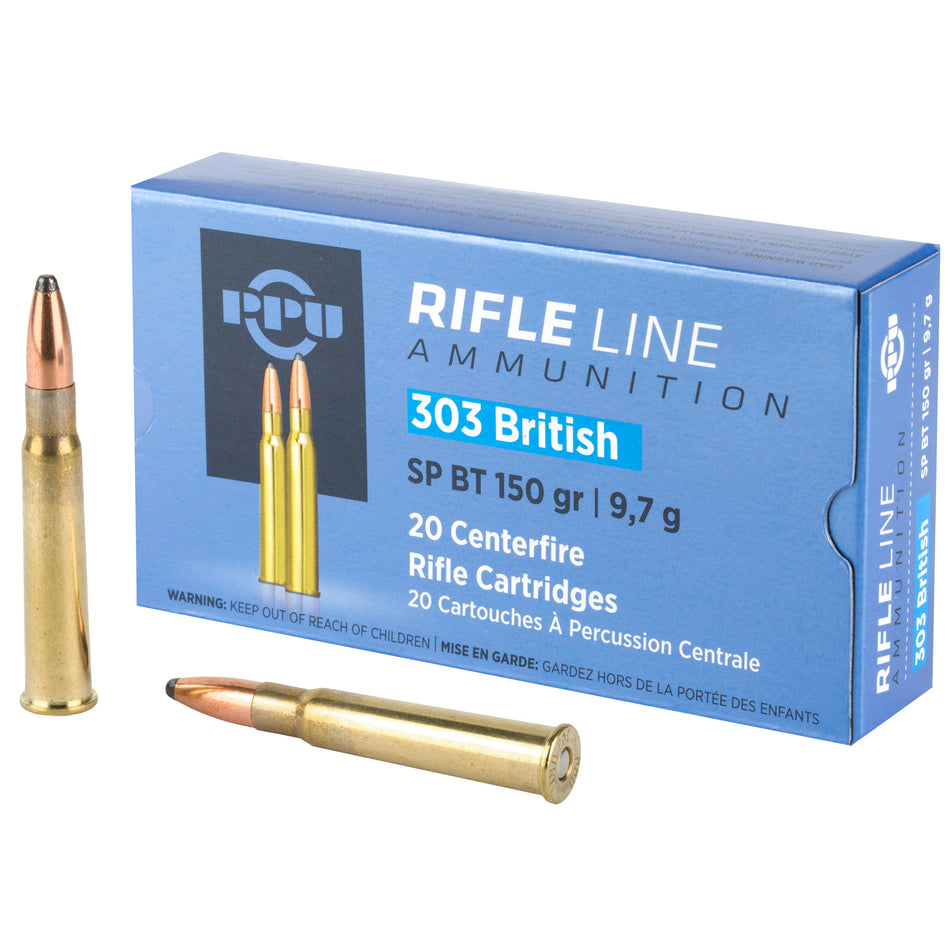 Prvi Partizan PP303S1  Soft Point Boat Tail  150 Grain .303 British