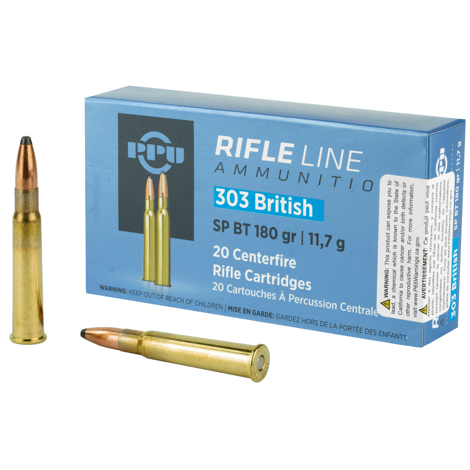Prvi Partizan PP303S2  Soft Point Boat Tail  180 Grain .303 British