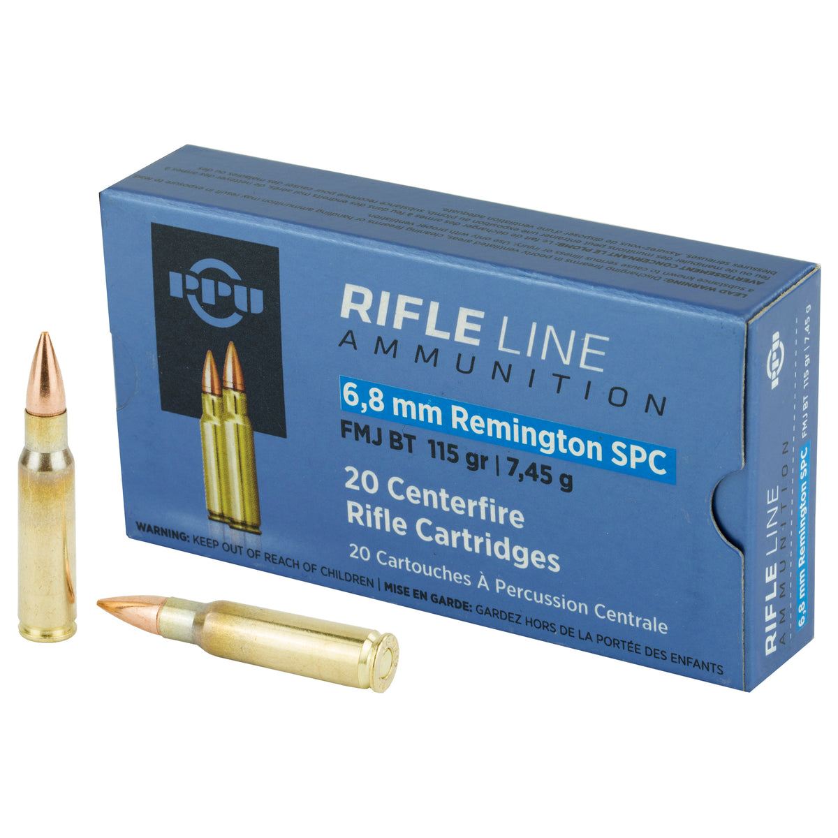 Prvi Partizan Rifle 6.8 Remington SPC 115 gr FMJ ammo