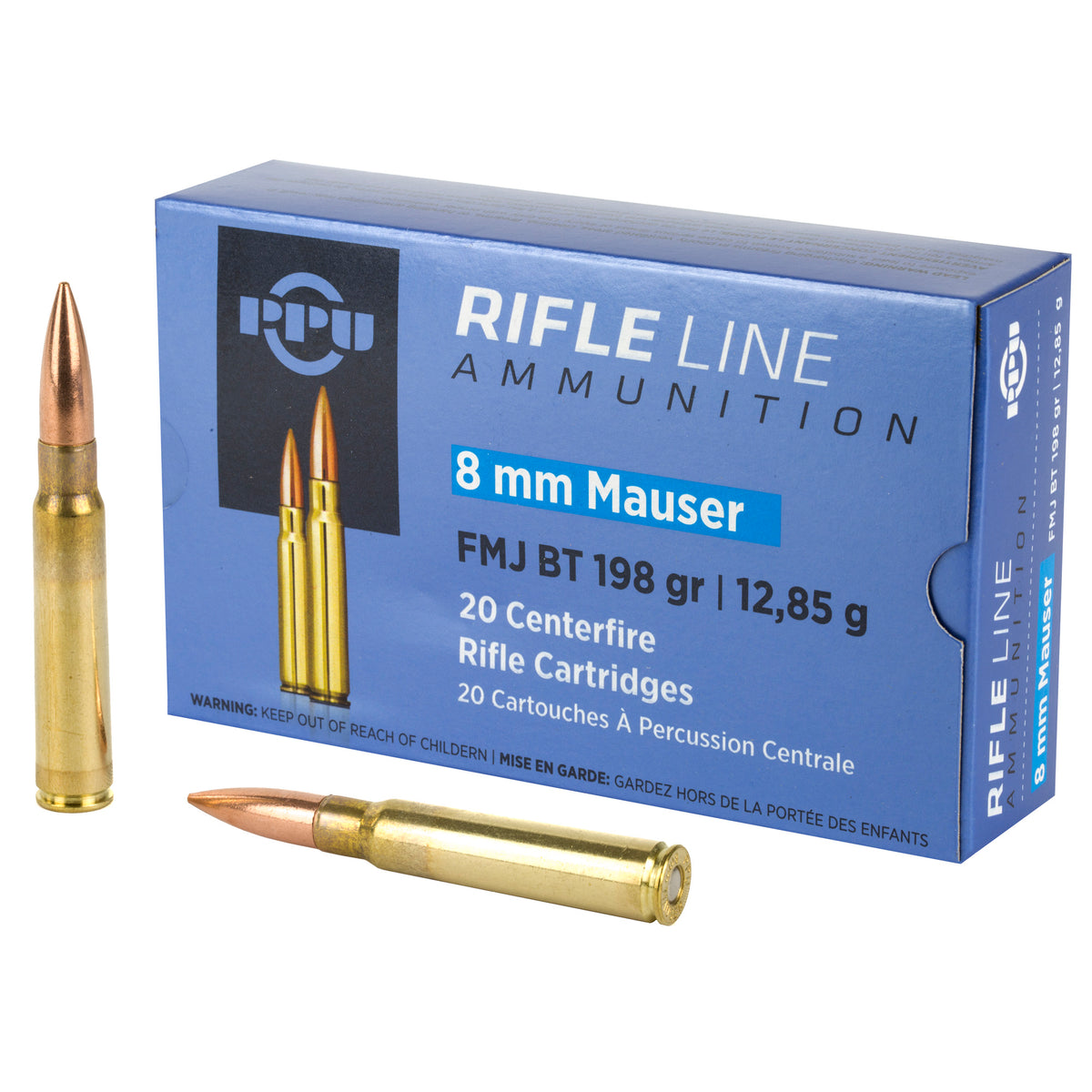Prvi Partizan PP8F  Full Metal Jacket Boat Tail FMJBT 198 Grain 8mm Mauser