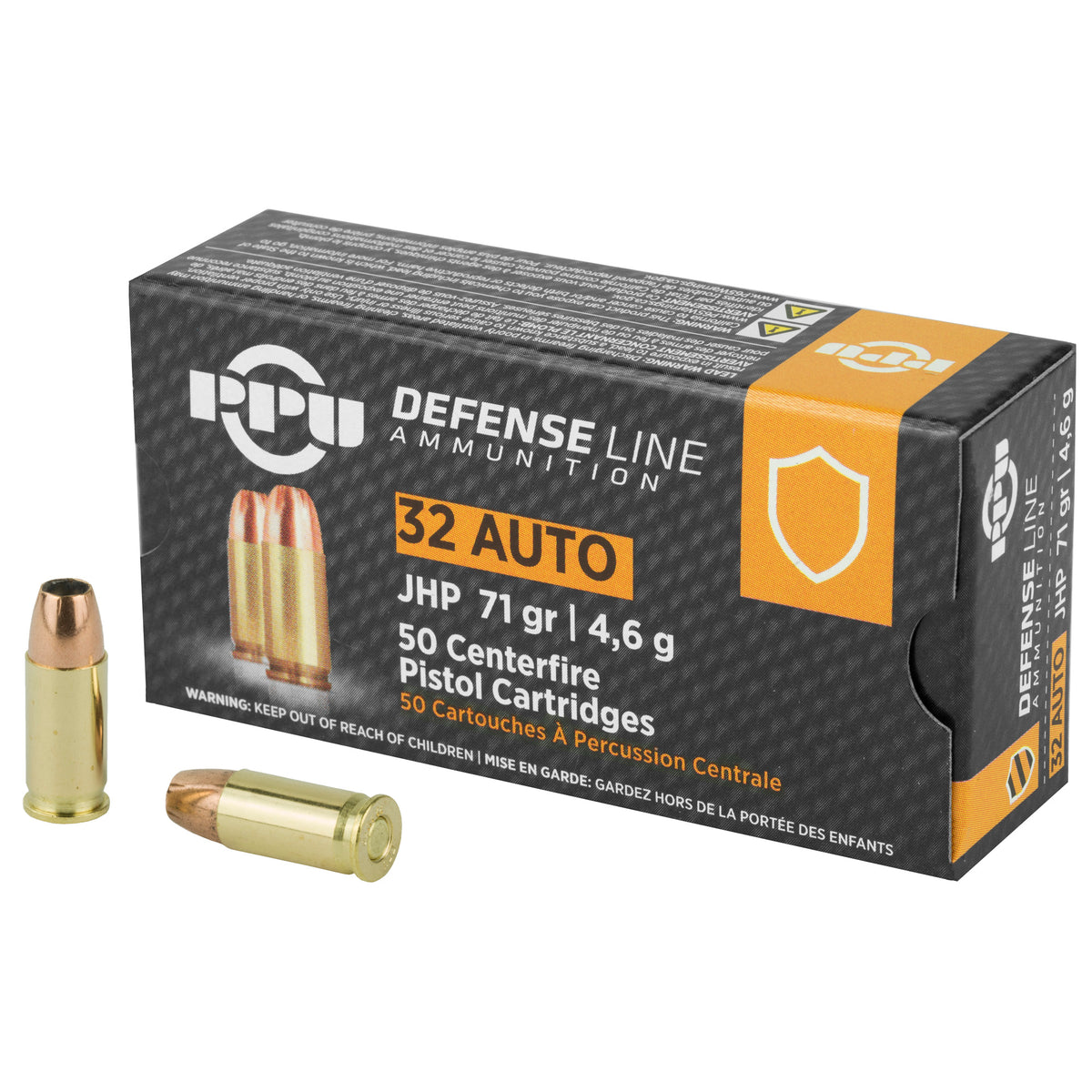Prvi Partizan PPD32A Handgun Defense Jacketed Hollow Point JHP 71 Grain .32 ACP