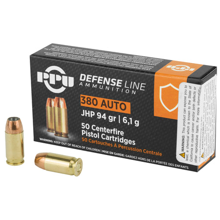 Prvi Partizan PPD380A Handgun Defense Jacketed Hollow Point JHP 94 Grain .380 ACP/Auto
