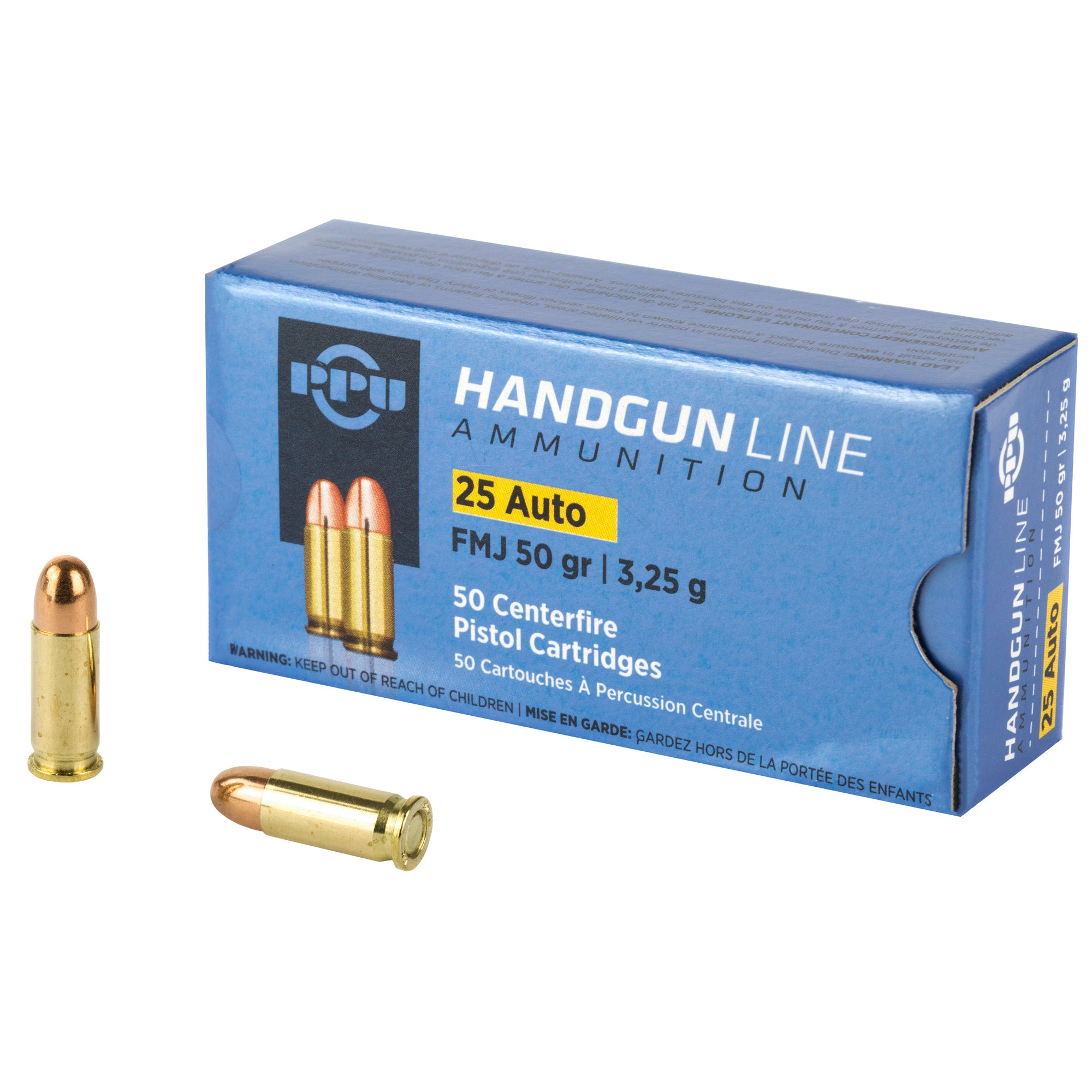 Prvi Partizan Handgun .25 ACP 50 gr FMJ ammo