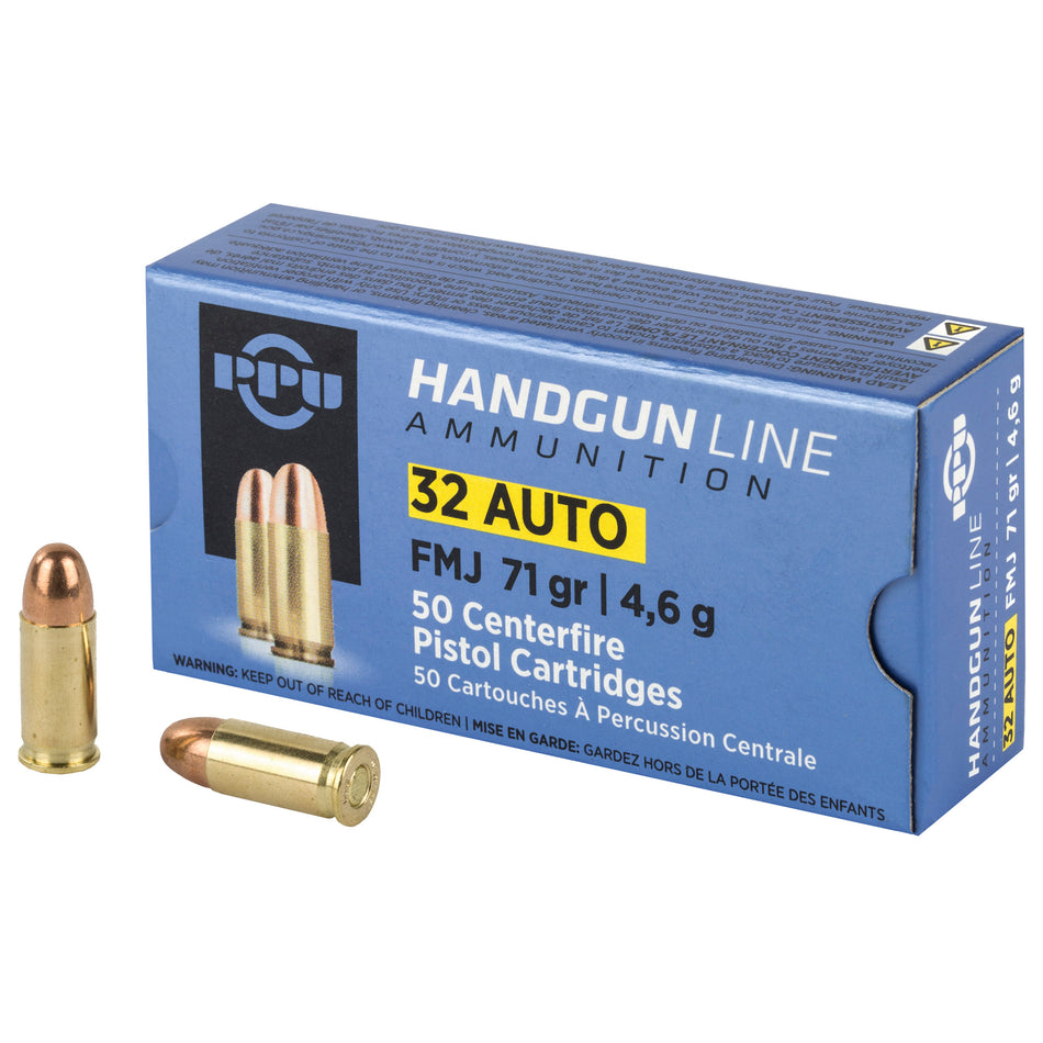 Prvi Partizan Handgun .32 ACP 71 gr FMJ ammo