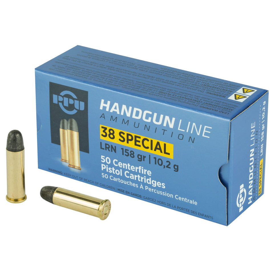 Prvi Partizan PPH38SL Lead Round Nose LRN 158158 Grain .38 Special