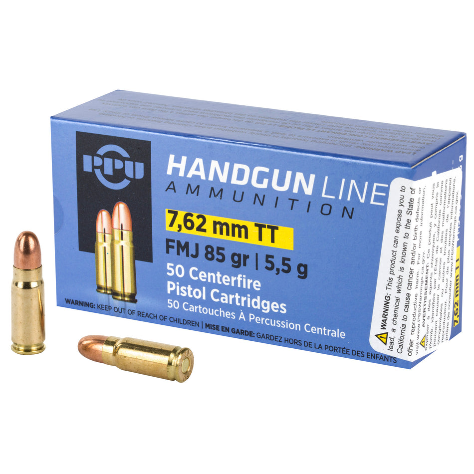 Prvi Partizan Handgun 7.62x25mm Tokarev 85 gr FMJ ammo