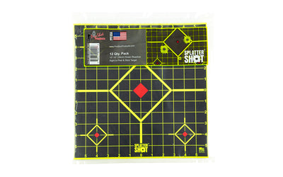 Pro-Shot Splatter Shot 12" Sight-In Adhesive Target 12-Pack Green/Black