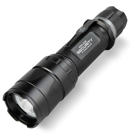 Police Security Trac Tact RX Tactical Flashlight 1500 Lumens Rechargeable Black