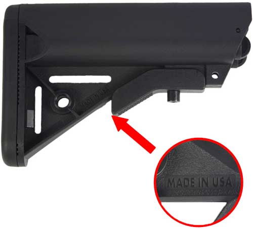 J&E 3rd Gen Armory SOPMOD AR15 Buttstock Black Mil-Spec