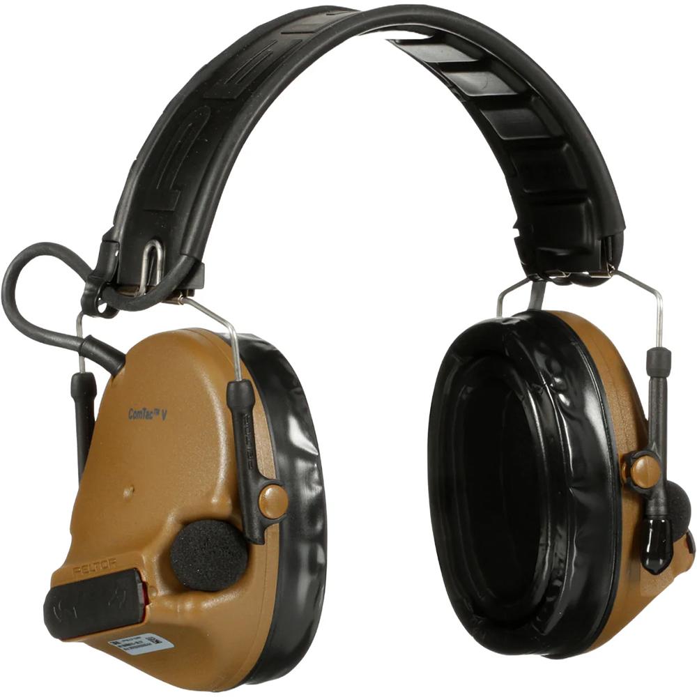 3M Peltor ComTac V Electronic Hearing Defender Headset Coyote Brown