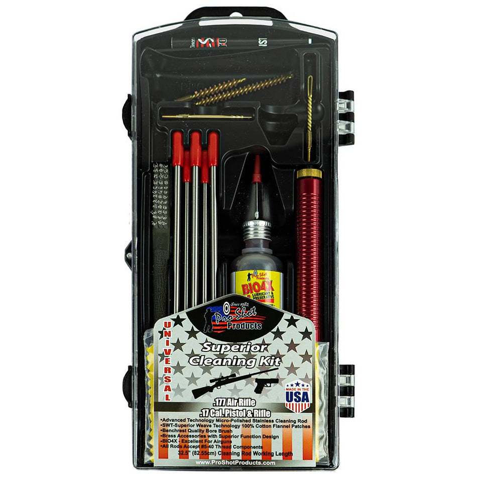 Pro-Shot .177 Air Rifle Pistol and .17 Cal Multi-Section Cleaning Rod Kit