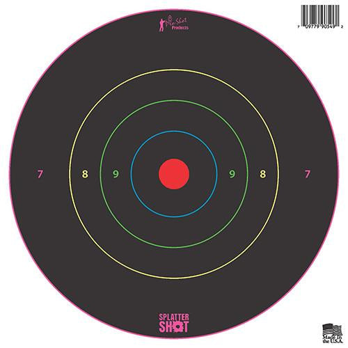 Pro-Shot 8" Bullseye Multi-Color Reactive Rings on Heavy Tag Paper 6-Pack