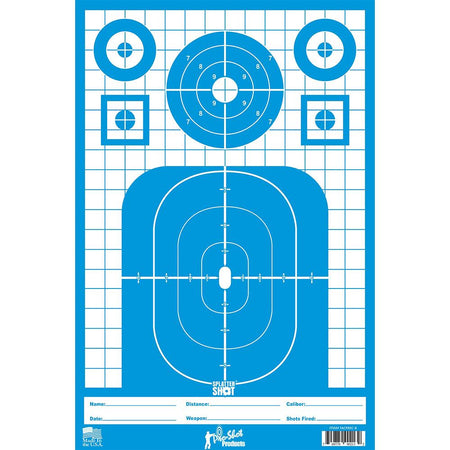 Tactical Precision Splattershot Blue Paper Targets Pistol/Rifle/Shotgun 8-Pack