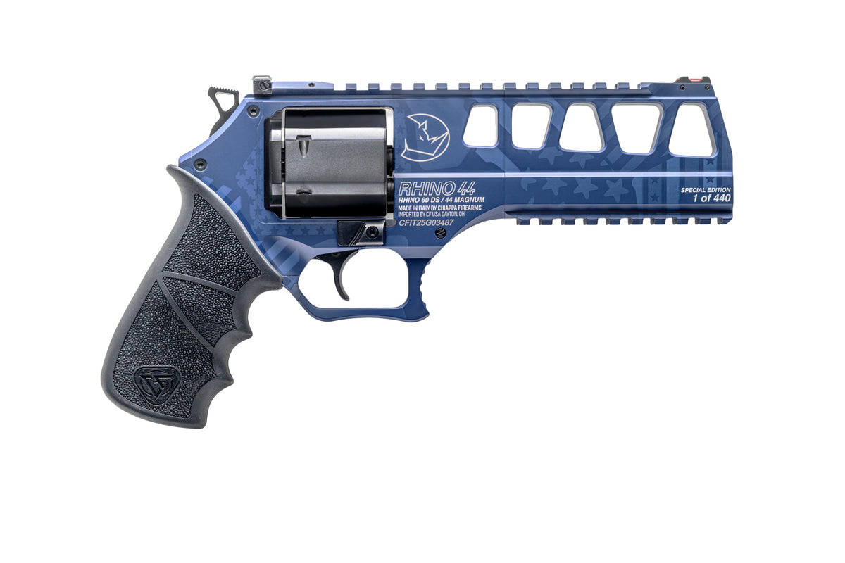 Chiappa Firearms 340349 Rhino 60DS Limited Edition L Frame 44 Mag 6 Shot 6" Navy Blue Navy Blue Cylinder Navy Blue Alloy Frame Hogue Grip