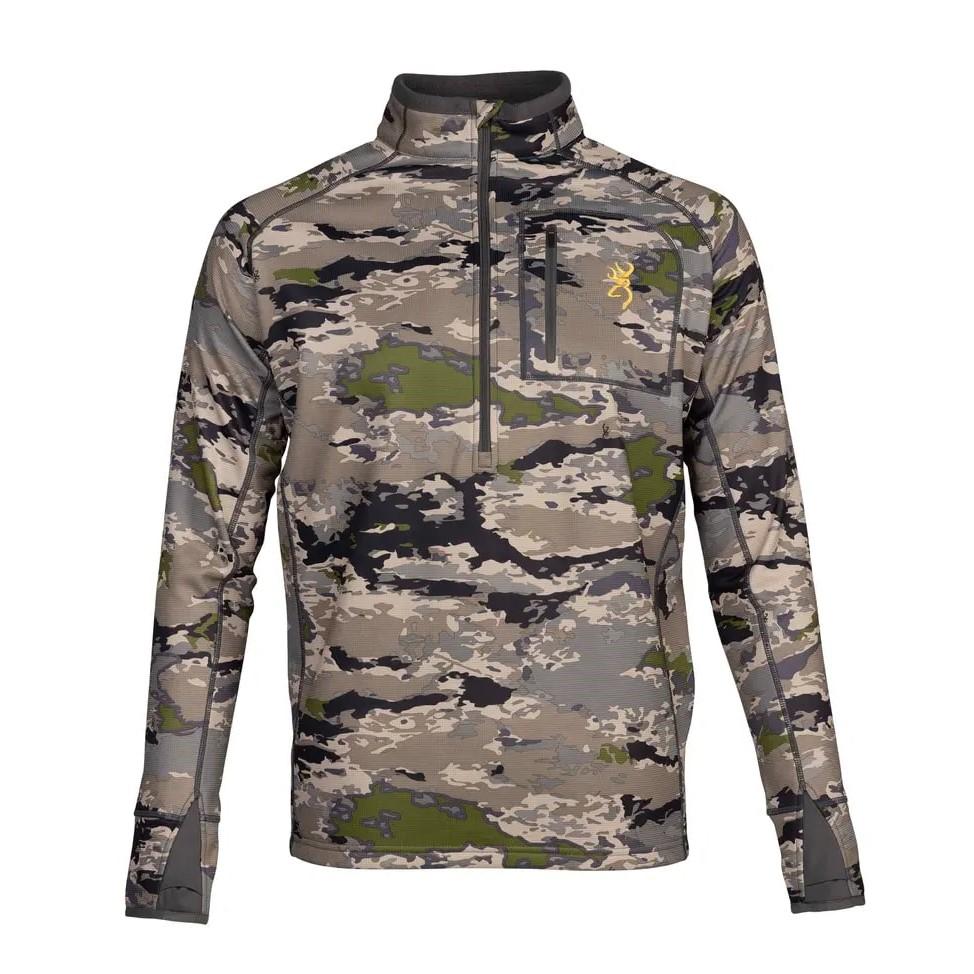Browning Monroe 1/4 Zip Long Sleeve Hunting Shirt Ovix Camo Medium