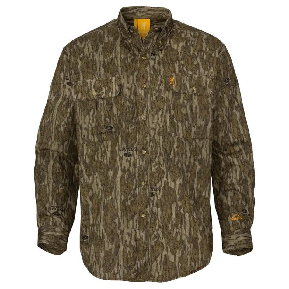 Browning Wasatch-CB Button-Front Shirt 2 Pocket Mossy Bottomland XL