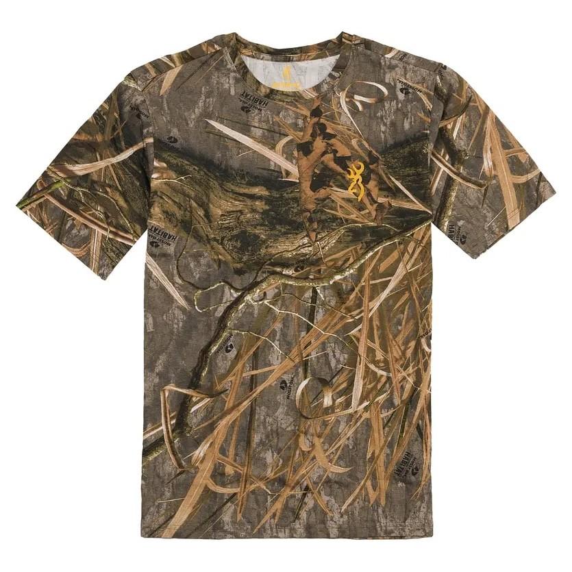 Browning Wasatch Short Sleeve T-Shirt Mossy Oak Shadow Grass Habitat Small