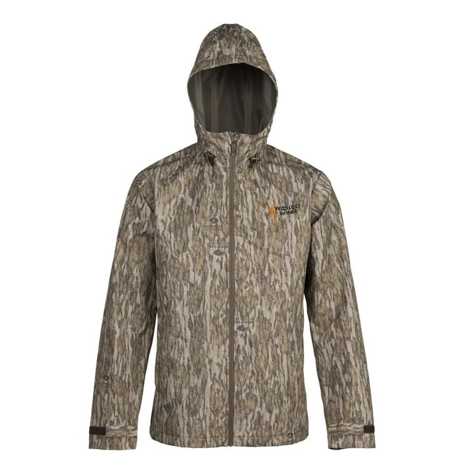 Browning Wicked Wing Rain Shell Jacket Mossy Oak Bottomland Small