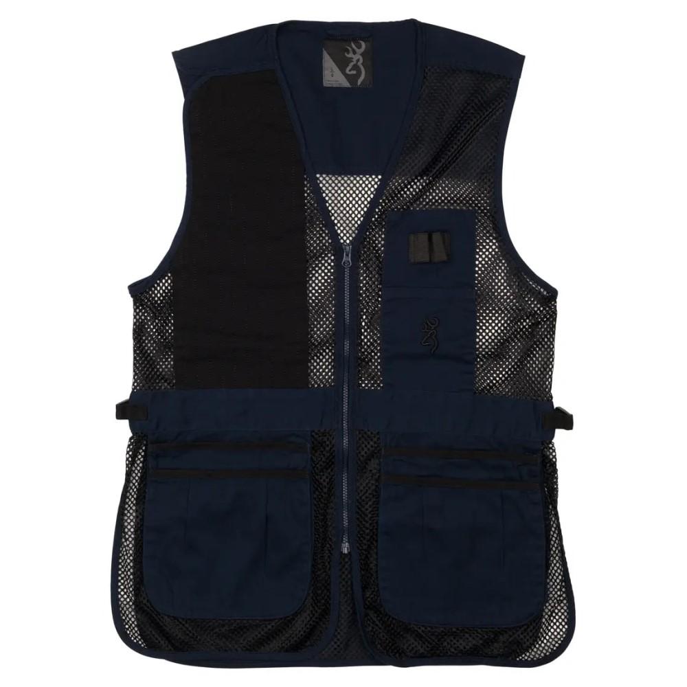 Browning Trapper Creek Mesh Shooting Vest Navy and Black Small