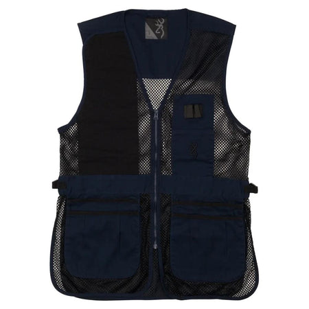 Browning Trapper Creek Mesh Shooting Vest Navy and Black Small