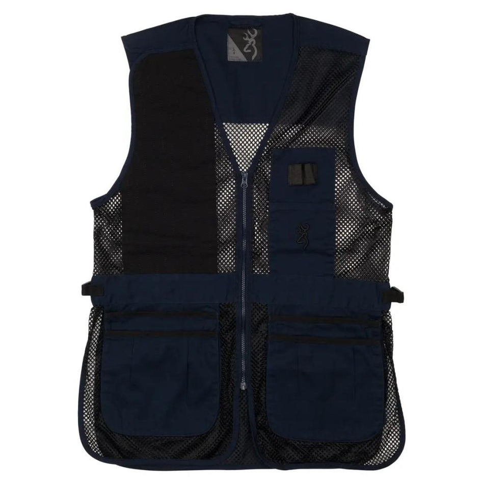 Browning Trapper Creek Mesh Shooting Vest Navy and Black Small