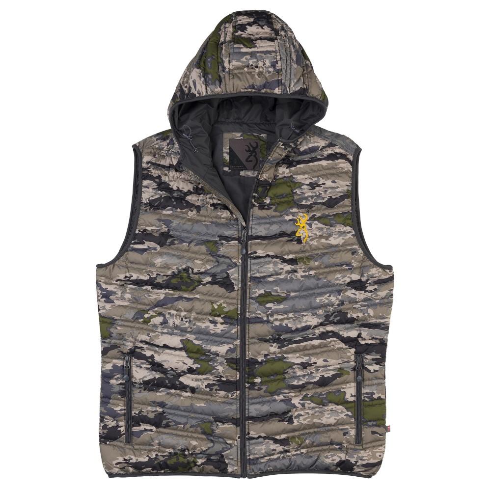 Browning Packable Puffer Hooded Vest Ovix Camo Small