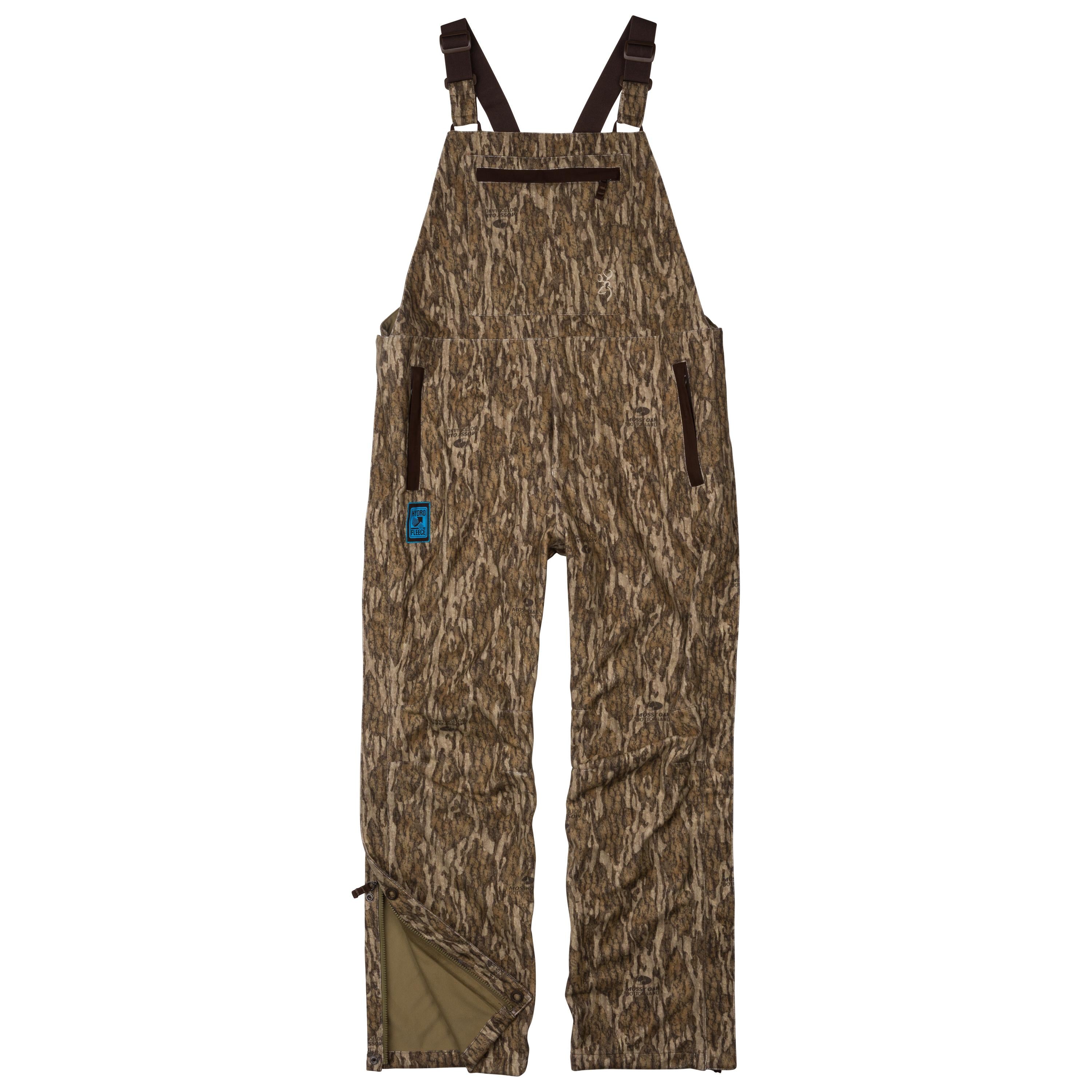 Browning Hydrofleece Hunting Bib Overalls Mossy Oak Bottomland 2XL