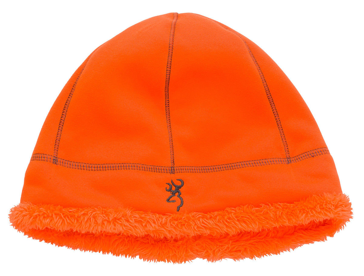 Browning Wicked Wings High Pile Fleece Beanie Hat Blaze