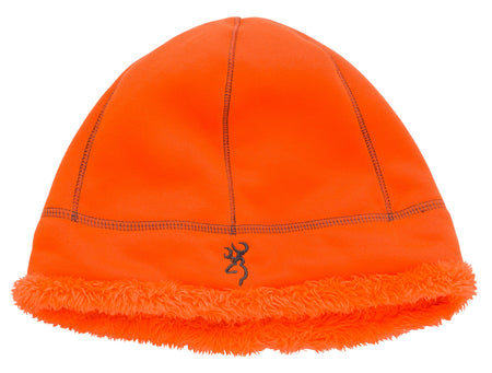 Browning Wicked Wings High Pile Fleece Beanie Hat Blaze
