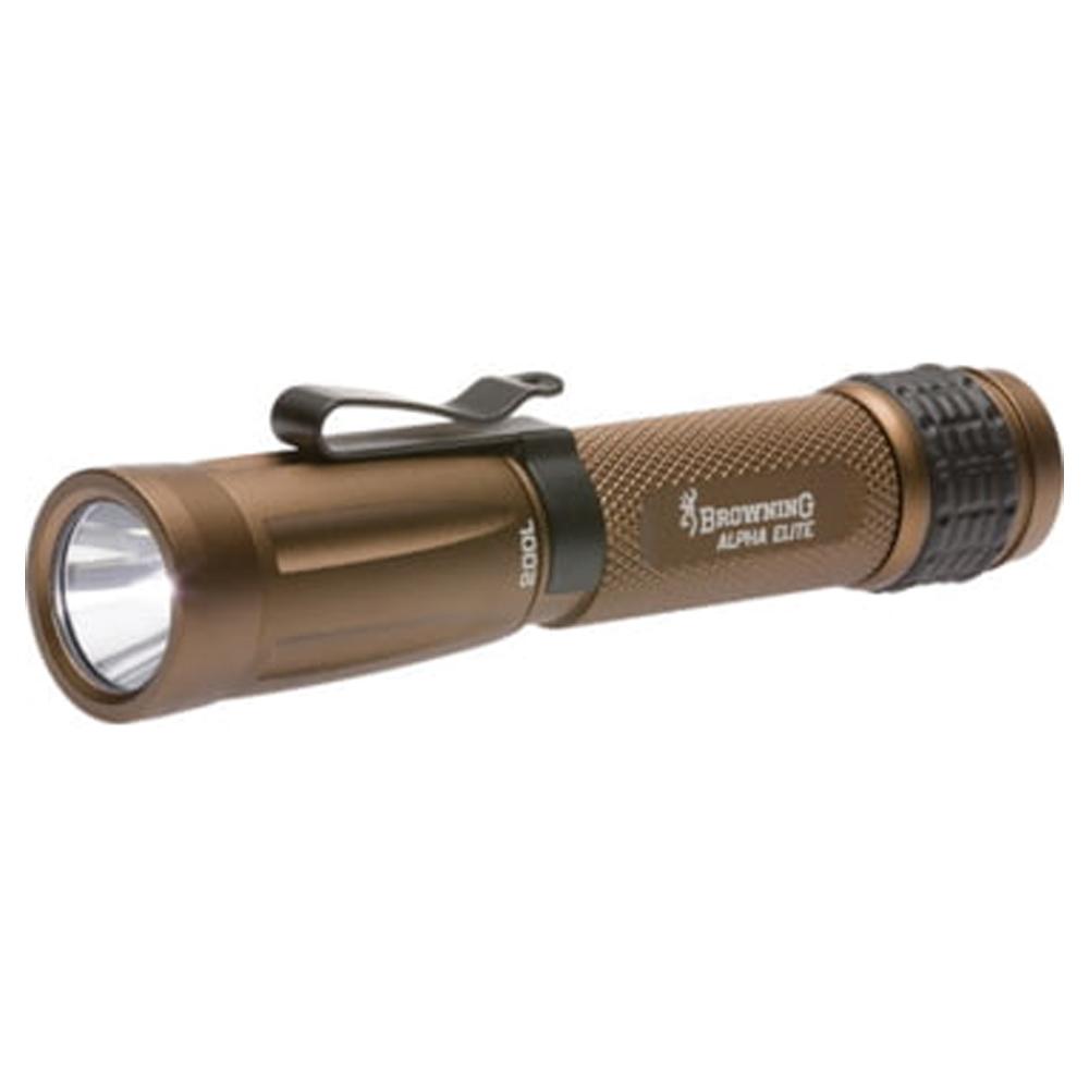 Browning Tactical Alpha Elite 200-Lumen LED Aluminum Pocket Flashlight - Bronze