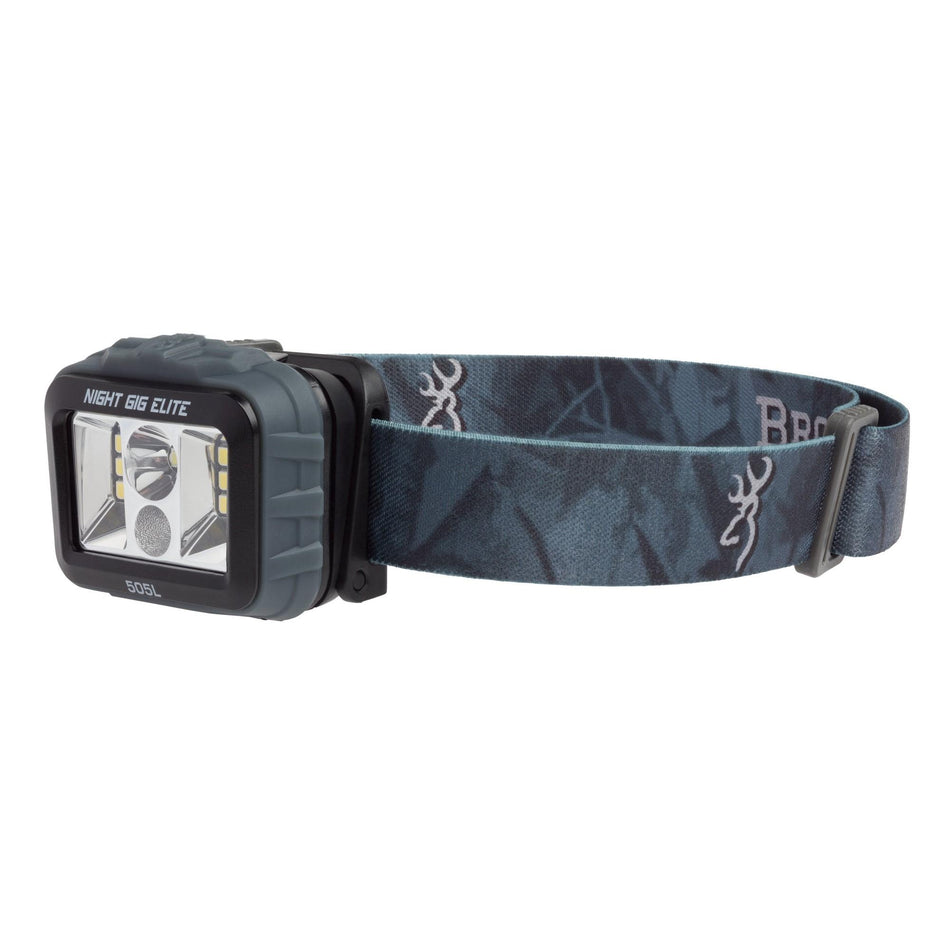 Browning Night Gig Elite Headlamp 25-505 Lumens Wide Angle and Long Distance Blue