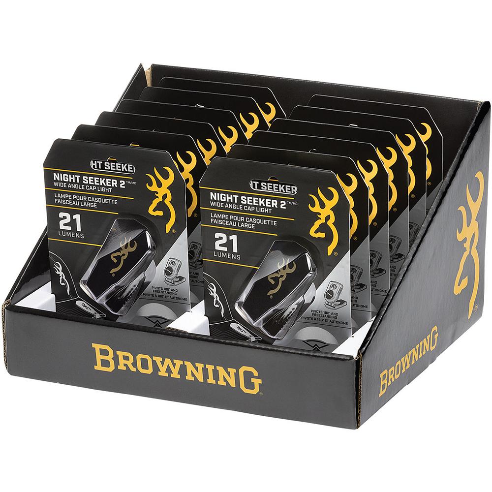 Browning Night Seeker 2 Wide Angle Cap Light 21 Lumens 12-Pack Display