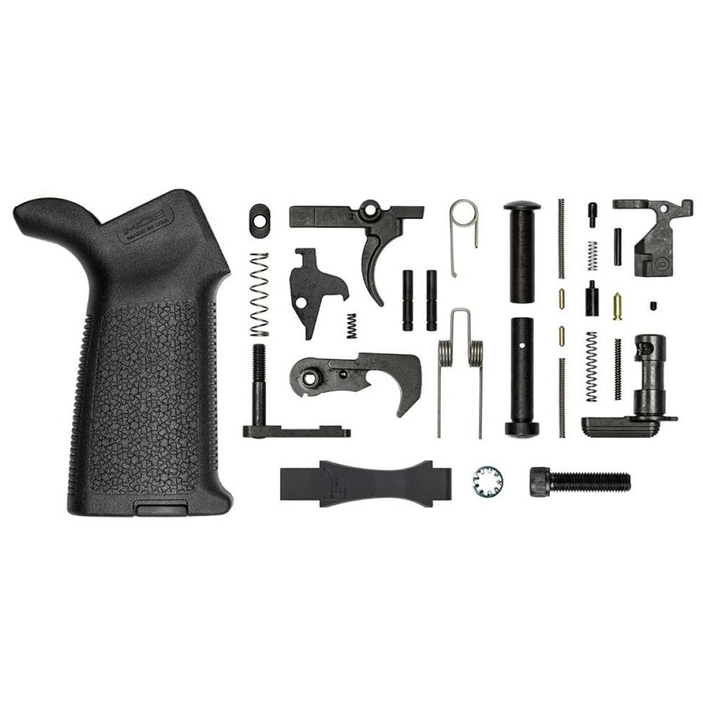 AR15 Enhanced Lower Parts Kit with Magpul MOE Grip and Billet Trigger Guard