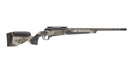 Savage Arms 32713 110 UltraLite Pro Full Size 6.8 Western 3+1 20" Carbon Fiber Barrel, Savage Woodland Camo Accufit V2 Synthetic Stock, Right Hand