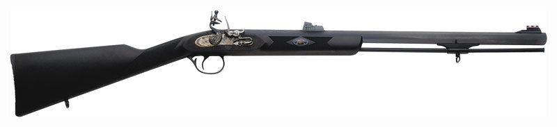 Traditions Deerhunter Rifle 50 Cal 24" Flintlock Blued Octagon Barrel Black Synthetic Stock