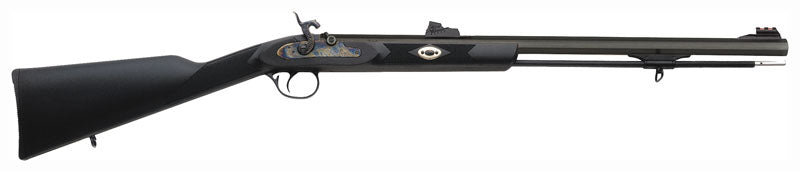 Traditions Deerhunter R3300850 50 Cal Percussion 24" Blued Octagon Barrel Black Synthetic Muzzleloader
