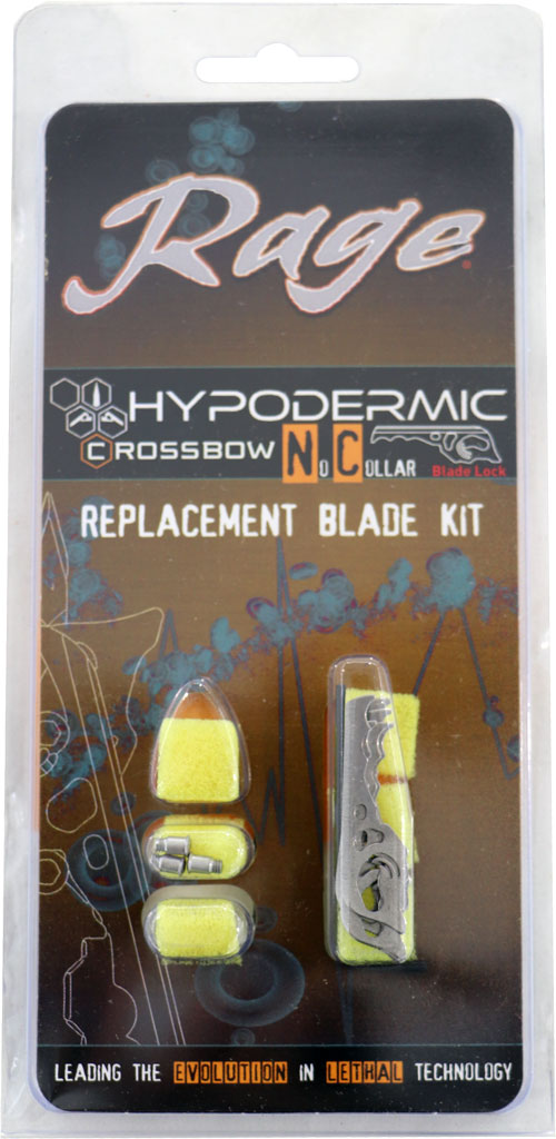 Rage Replacement Blades for Hypodermic Xbow No-Collar Broadheads