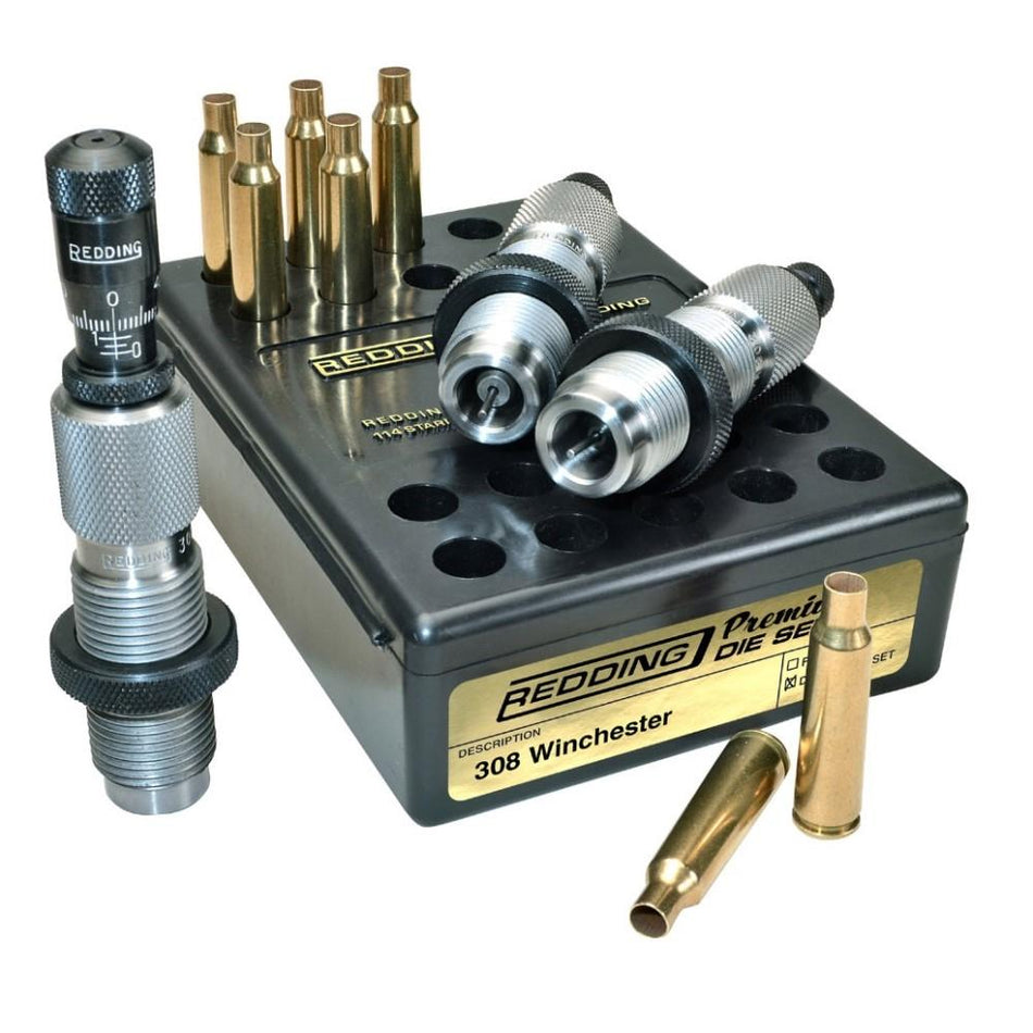 Redding Premium Deluxe Three-Die Set .26 Nosler with Carbide Size Button