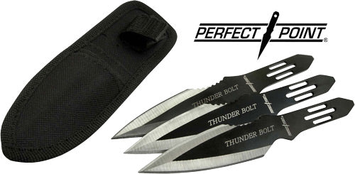 Perfect Point 6.5" Spear Point Throwing Knives 3-Pack Stainless
