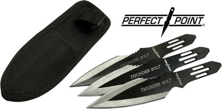 Perfect Point 6.5" Spear Point Throwing Knives 3-Pack Stainless