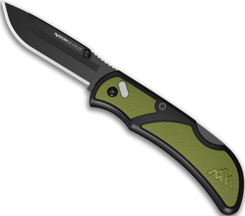 Outdoor Edge Razor EDC Lite 2.5" OD Green with 2 Black Blades
