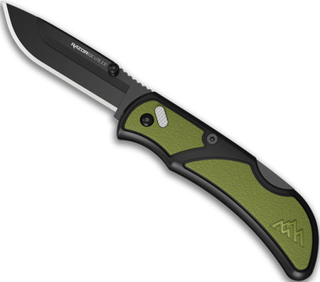 Outdoor Edge Razor EDC Lite 2.5" OD Green with 2 Black Blades