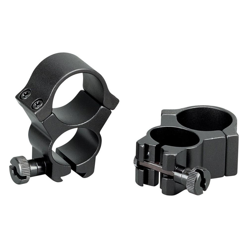 Redfield See-Thru Dovetail Scope Rings .22 Cal 3/8" Grooved Receiver Black 2-Pack