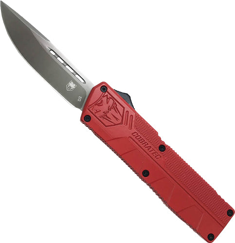 CobraTec Lightweight OTF Red 3.25" Drop Point Blade Knife